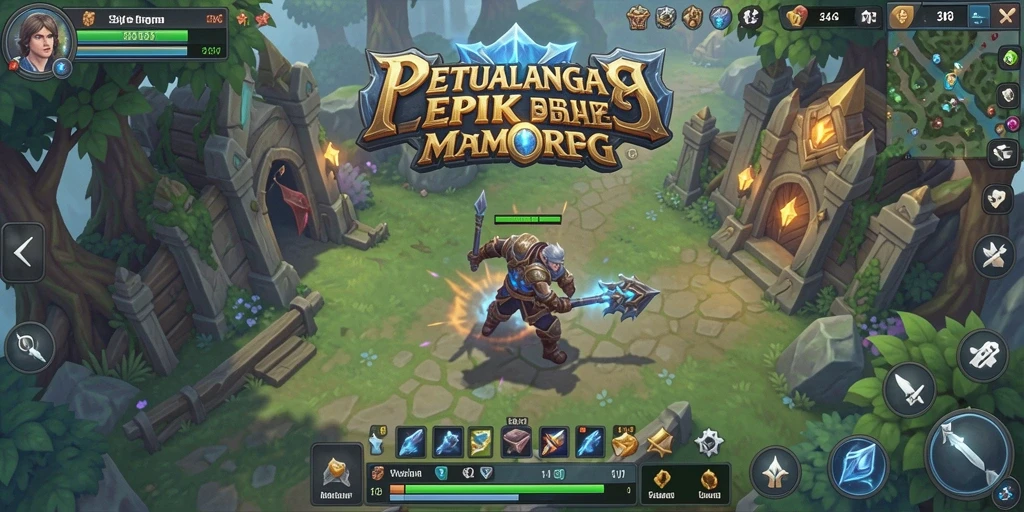 Tampilan mendebarkan dari pertempuran di dunia MMORPG.