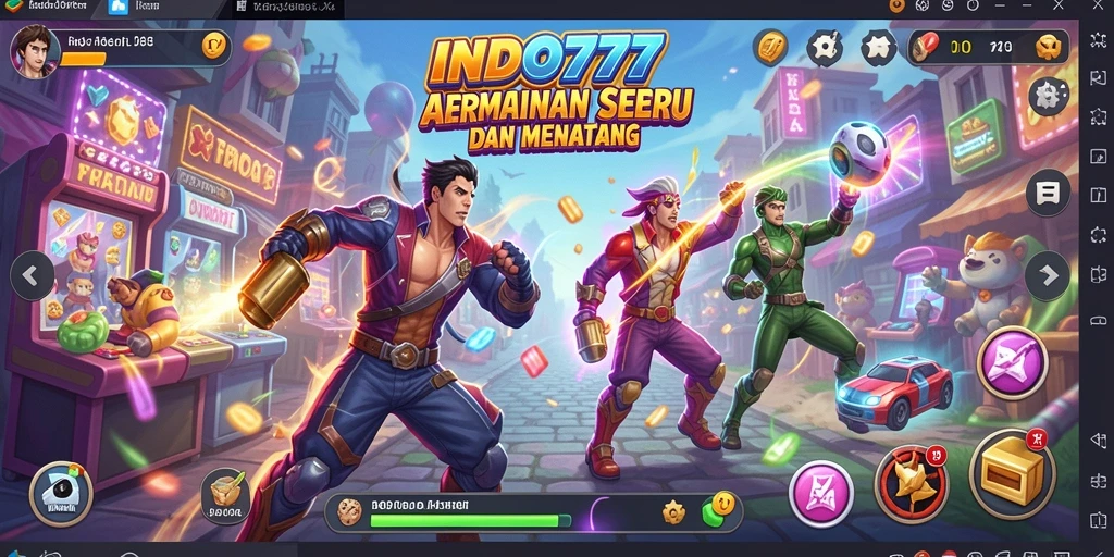 Tampilan gameplay Arcade yang seru dan menantang di INDO777.