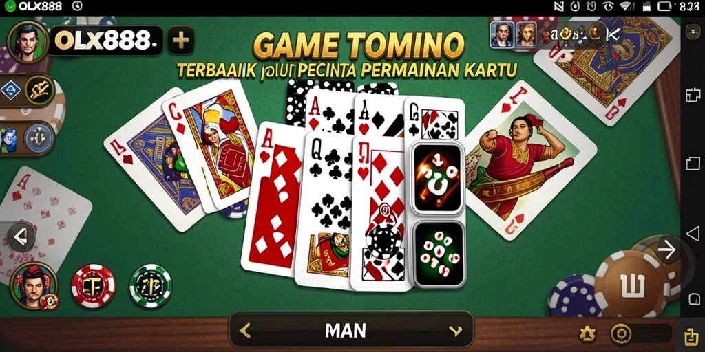 Tampilan gameplay OLX888 yang menarik saat bermain Domino bersama teman.
