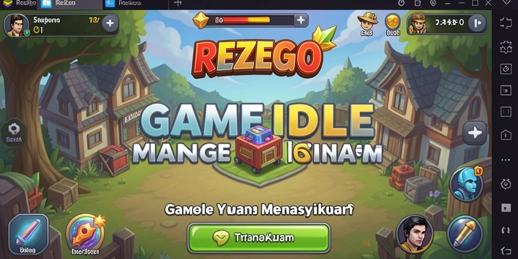 Tampilan gameplay REZEGO yang mengasyikkan dan penuh warna.