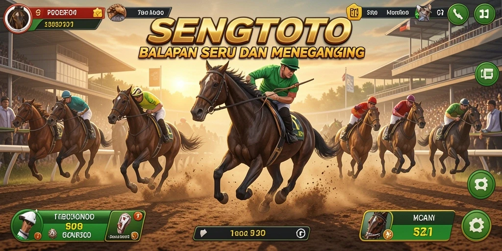 Gameplay SENGTOTO yang menegangkan saat balapan di lintasan.