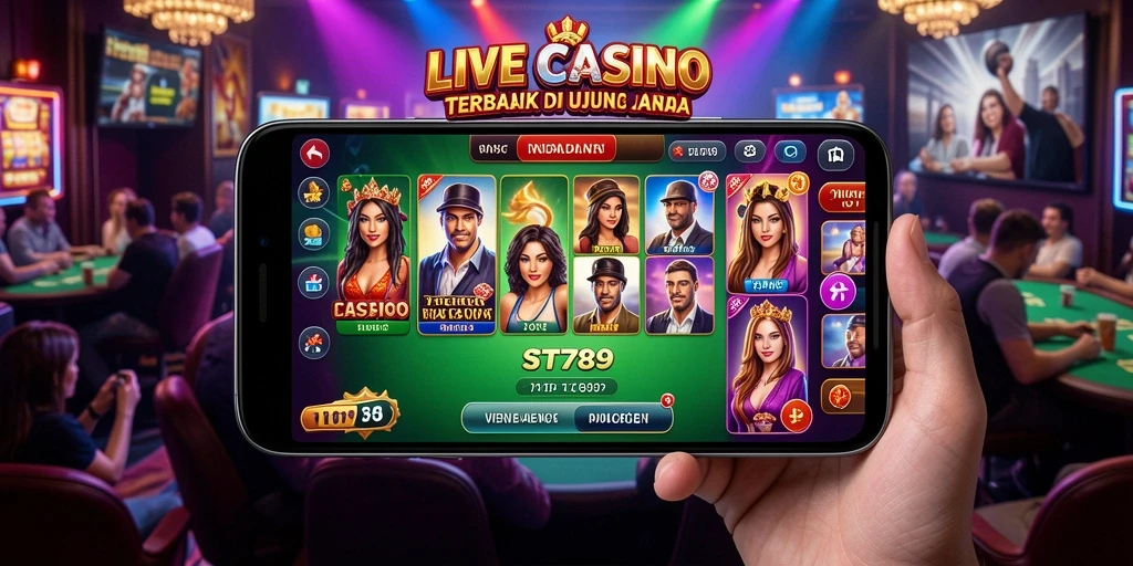 Tampilan gameplay Live Casino yang mendebarkan dan interaktif.