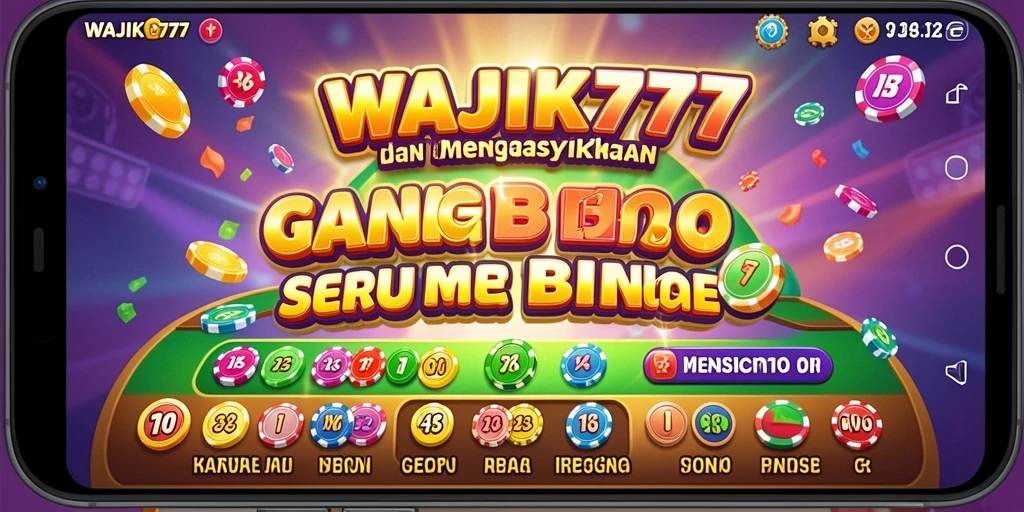 Screenshot gameplay WAJIK777 menunjukkan suasana Bingo yang seru.